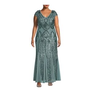R&M Richards Teal Maxi Dress